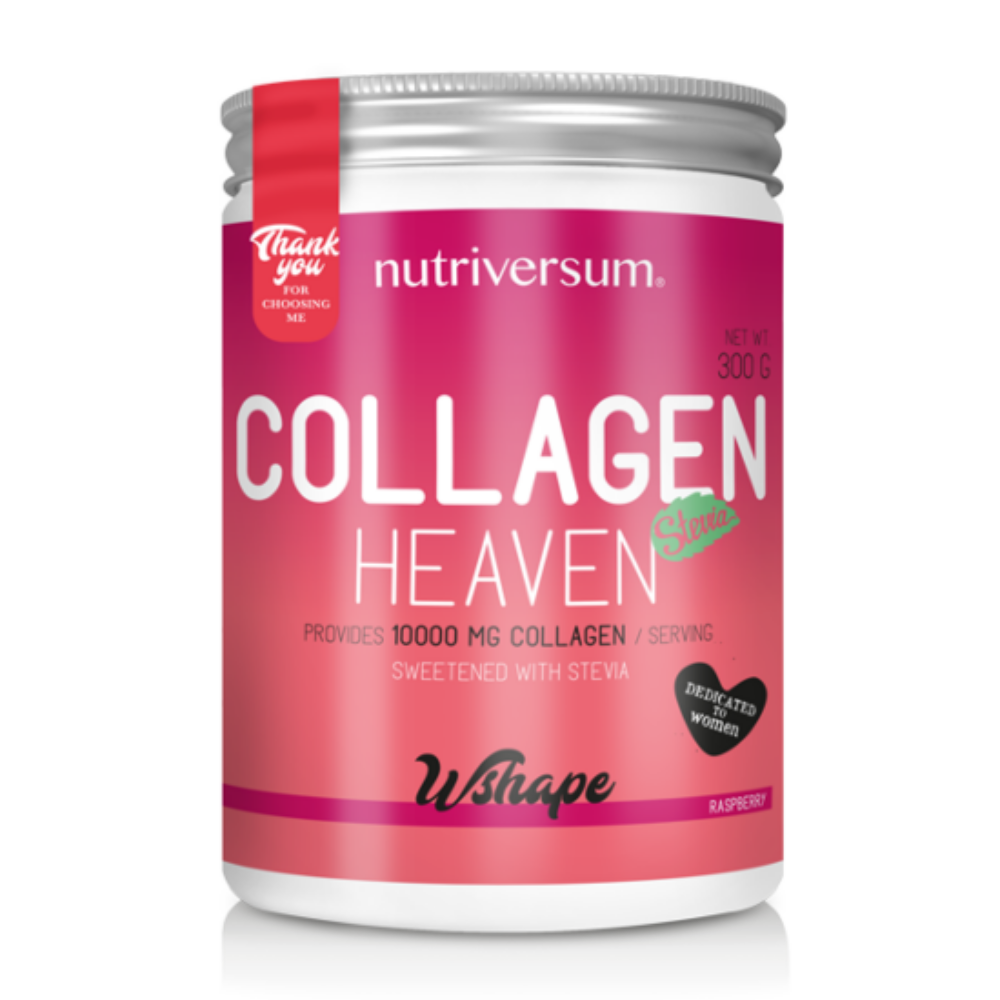 Collagen Heaven with Stevia - 300 g - WSHAPE - Nutriversum - málna