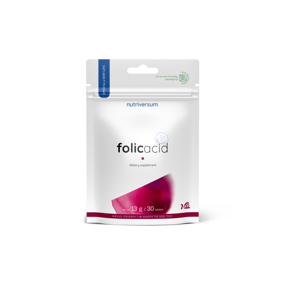 Folic Acid folsav tabletta 30 tabletta - Nutriversum