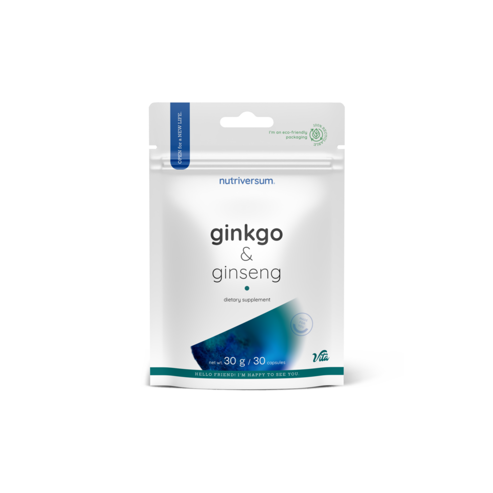 Ginkgo + Ginseng 30 kapszula - Nutriversum