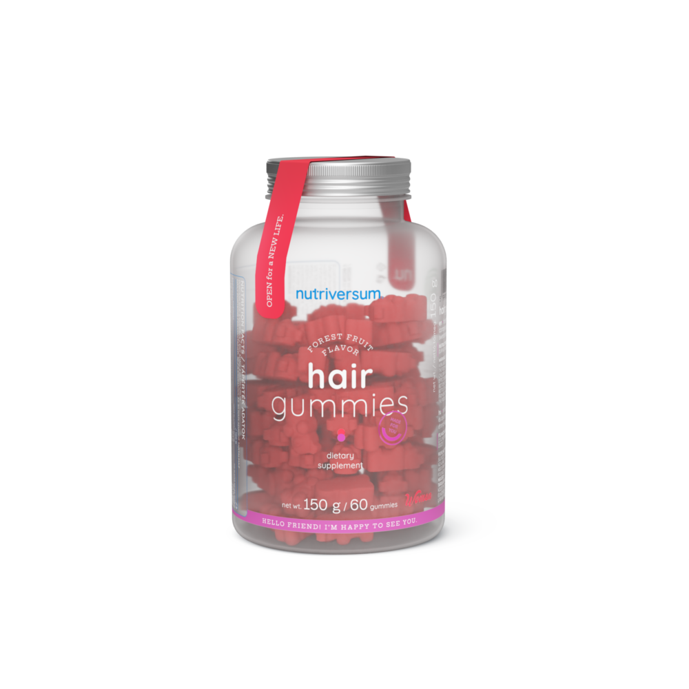 Hair Gummies hajvitamin 60 rágótabletta - Nutriversum