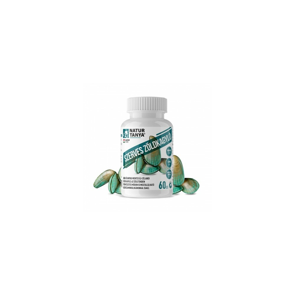 Natur Tanya® új-zélandi Zöldkagyló 16 mg GAG kivonattal, adalékanyagoktól mentesen az ízületek egészségéhez